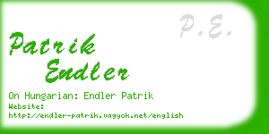 patrik endler business card